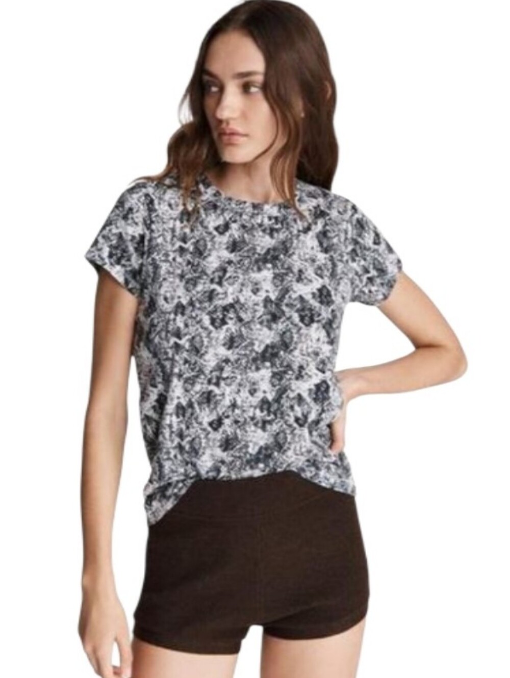 Rag & Bone Black Multi Wallpaper Tee-NWT